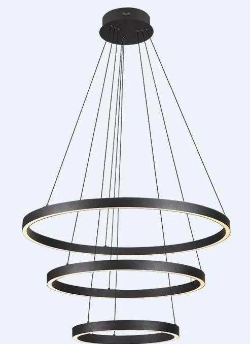 Люстра подвесная Alfa Light F3924-51 black 100W Φ80*H15 0